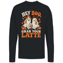 Hey Boo Grab Your Latte Fall Ghosts Long Sleeve Shirt