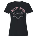 Betty Boop Heart Bat Wings Retro Women's T-shirt