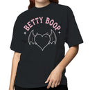 Betty Boop Heart Bat Wings Retro Women's T-shirt