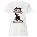 Classic Cartoon Pinup Girl Heart Garter Women's T-shirt
