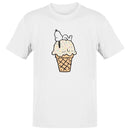 Cartoon Dog on Ice Cream Cone Men's T-shirt