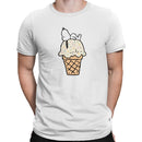 Cartoon Dog on Ice Cream Cone Men's T-shirt