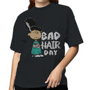Bad Hair Day Cartoon Women's T-shirt