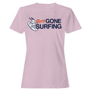 Sorry Gone Surfing Cartoon Dog Women's T-shirt