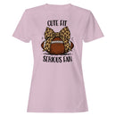Cute Leopard Bow Football Women's T-shirt