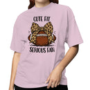 Cute Leopard Bow Football Women's T-shirt