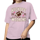 Football Theme Women's T-shirt - Kickoff to My Weekend