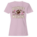 Football Theme Women's T-shirt - Kickoff to My Weekend