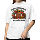 Women's T-shirt Grateful Blessed Obsessed Football Season
