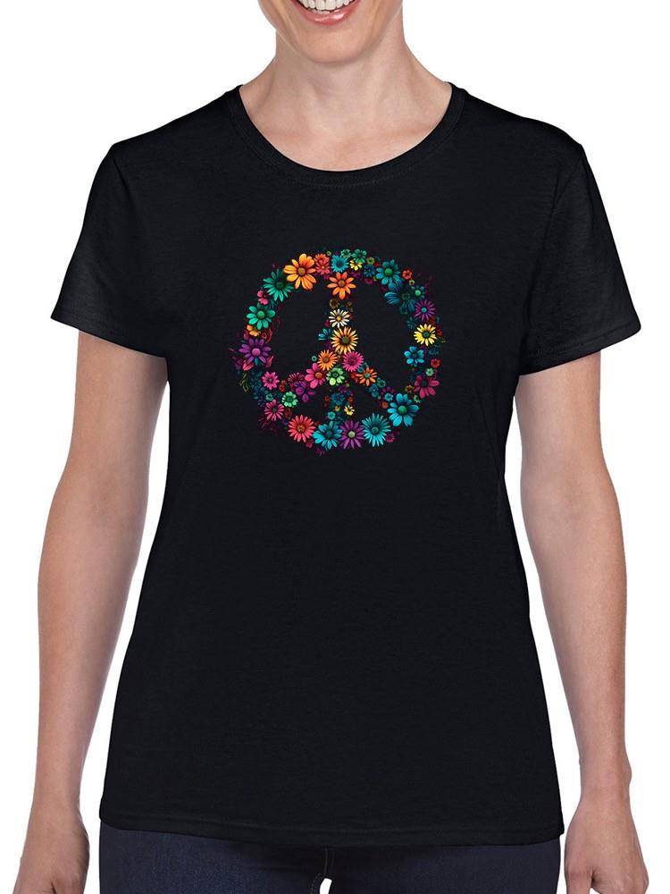 Floral Peace T-shirt -SmartPrintsInk Designs
