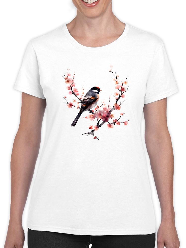 Cute Bird On Spring T-shirt -SmartPrintsInk Designs
