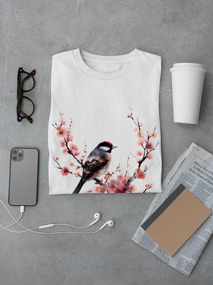 Cute Bird On Spring T-shirt -SmartPrintsInk Designs
