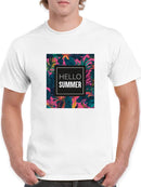 Hello Tropical Summer Greeting T-shirt -SmartPrintsInk Designs