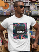 Hello Tropical Summer Greeting T-shirt -SmartPrintsInk Designs