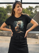 Mystical Magic Cat T-shirt -SmartPrintsInk Designs