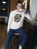 Dangerous Snake With Roses Sweatshirt -SmartPrintsInk Designs