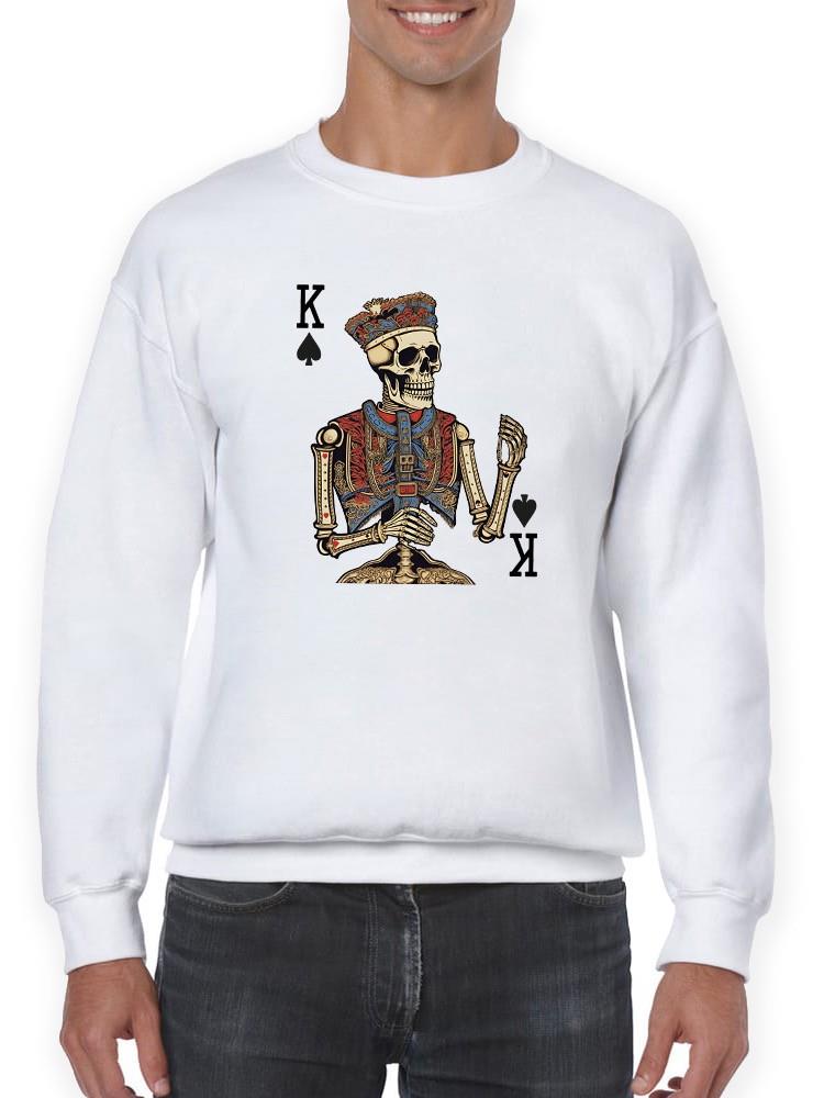 Skull King Deck Of Cards Sweatshirt -SmartPrintsInk Designs