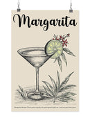 Pencil Sketch Margarita Drink Wall Art -SmartPrintsInk Designs