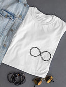 Infinity Symbol Line Art T-shirt Women's -SmartPrintsInk Designs