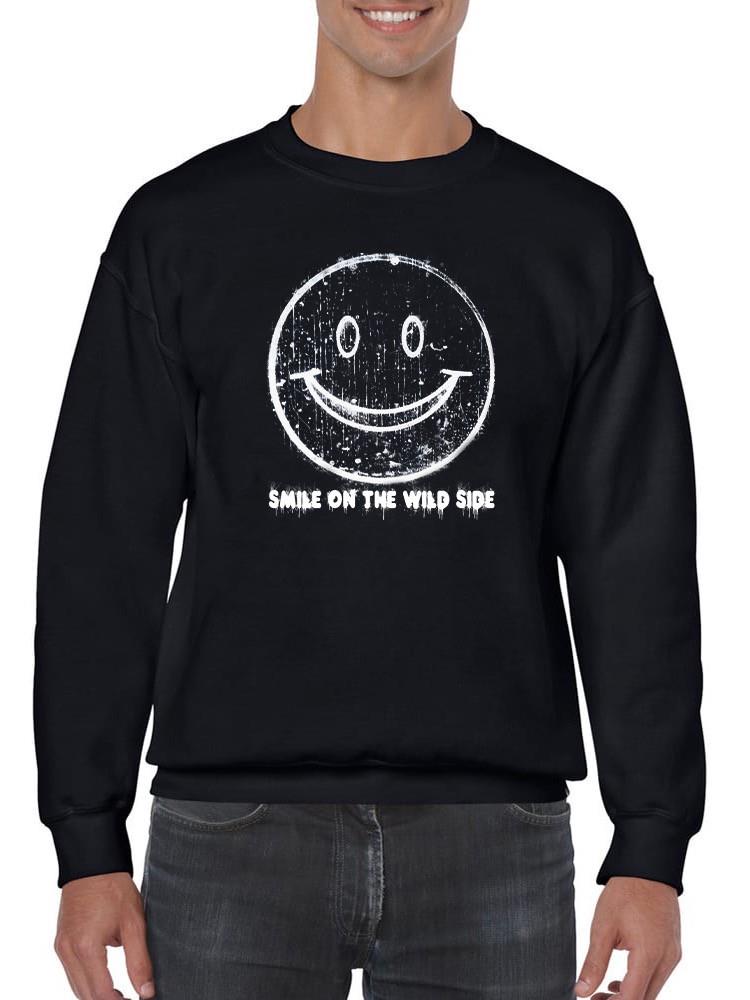 Smmile On The Wild Side Sweatshirt Men's -SmartPrintsInk Designs