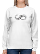 Infinity Pencil Art Sweatshirt Women's -SmartPrintsInk Designs