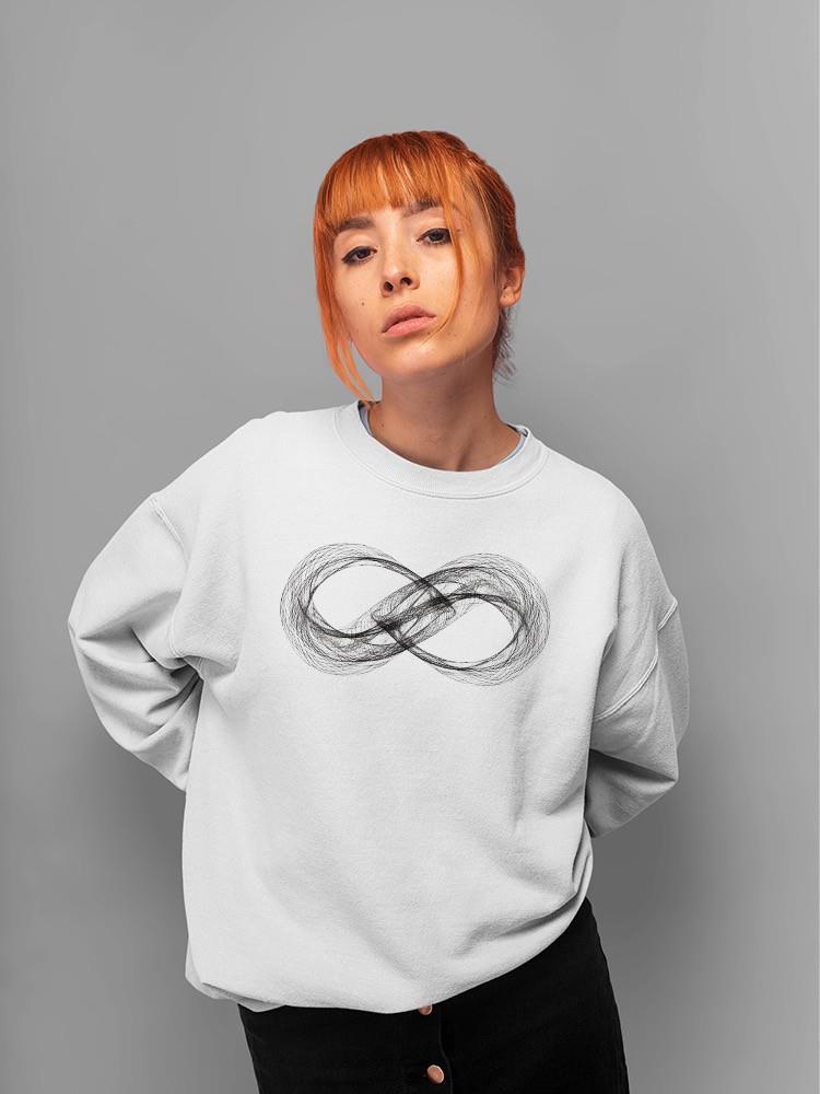 Infinity Pencil Art Sweatshirt Women's -SmartPrintsInk Designs