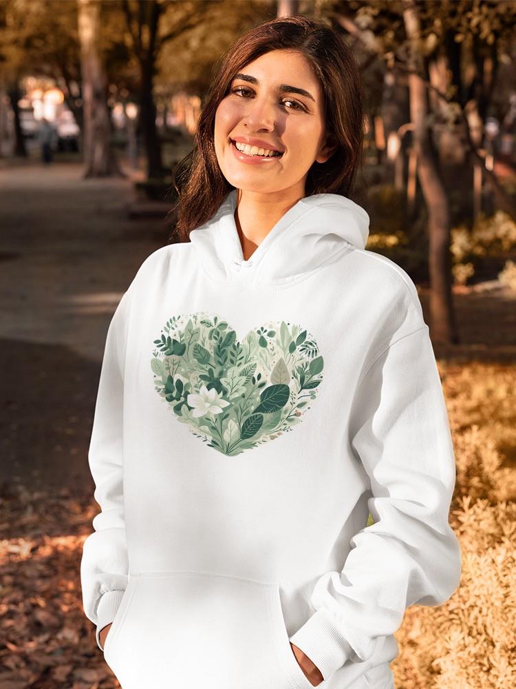 Heart Of Leaves Hoodie Women's -SmartPrintsInk Designs