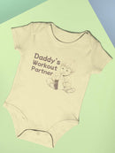 Daddy's Workout Partner Bodysuit Baby's -SmartPrintsInk Designs