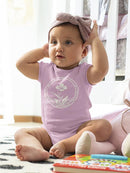 Cute Oleander Flower Bodysuit Baby's -SmartPrintsInk Designs