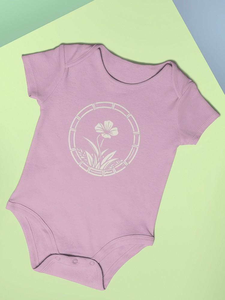 Cute Oleander Flower Bodysuit Baby's -SmartPrintsInk Designs