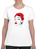 Vintage Art Elegant Woman Face T-shirt -SmartPrintsInk Designs
