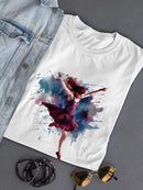 Watercolor Free Girl In Dress T-shirt -SmartPrintsInk Designs