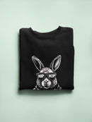 Hip Hop Bunny Glasses Sweatshirt -SmartPrintsInk Designs