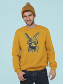 Bunny Art Hip Hop Glasses Sweatshirt -SmartPrintsInk Designs