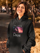 Sun Daze 1976 Beach View Hoodie -SmartPrintsInk Designs