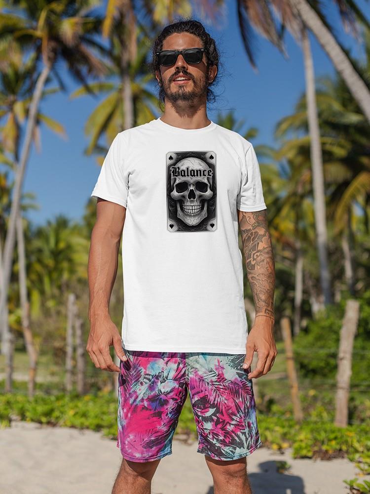 Balance Skull Deck Of Cards T-shirt -SmartPrintsInk Designs