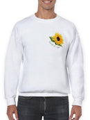 Smile To Life Sunflower Art Sweatshirt -SmartPrintsInk Designs