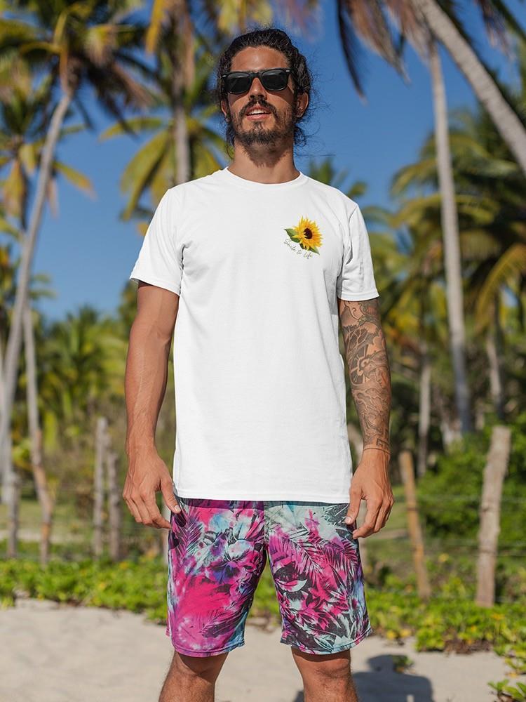 Smile To Life Sunflower Art T-shirt -SmartPrintsInk Designs