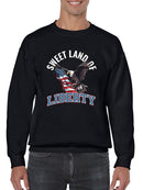 America Sweet Land Of Liberty Sweatshirt -SmartPrintsInk Designs