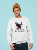 America Flying Eagle Usa Art Sweatshirt -SmartPrintsInk Designs