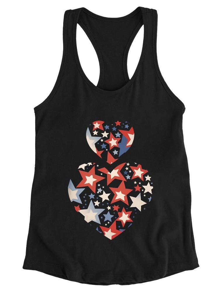 Star Spangled Hearts T-shirt -SmartPrintsInk Designs