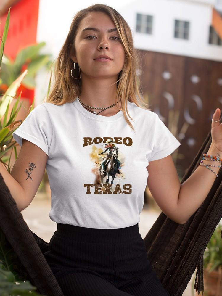 Rodeo Texas Cowgirl T-shirt -SmartPrintsInk Designs