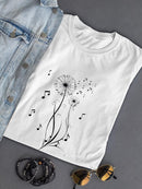 Dandelion Music Notes T-shirt -SmartPrintsInk Designs