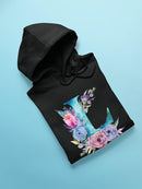 Letter L With Flowers Hoodie -SmartPrintsInk Designs