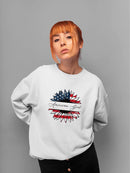 American Beautiful Sunflower Sweatshirt -SmartPrintsInk Designs