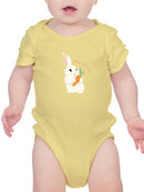 Bunny With Carrot Cartoon Bodysuit -SmartPrintsInk Designs