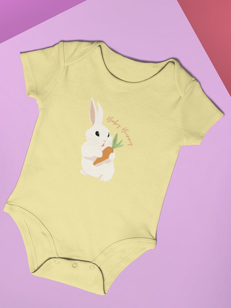 Bunny With Carrot Cartoon Bodysuit -SmartPrintsInk Designs