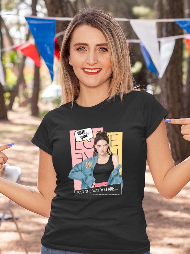 Pastel Cute Girl T-shirt -SmartPrintsInk Designs