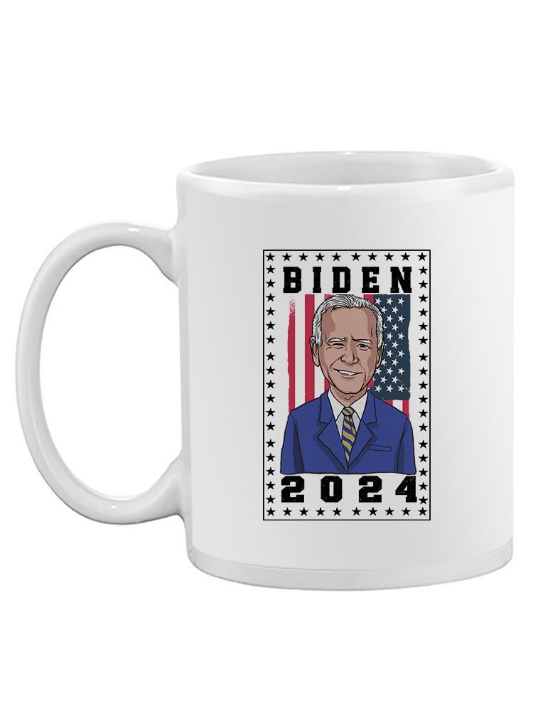 Cartoon Biden 2024 Mug -SmartPrintsInk Designs