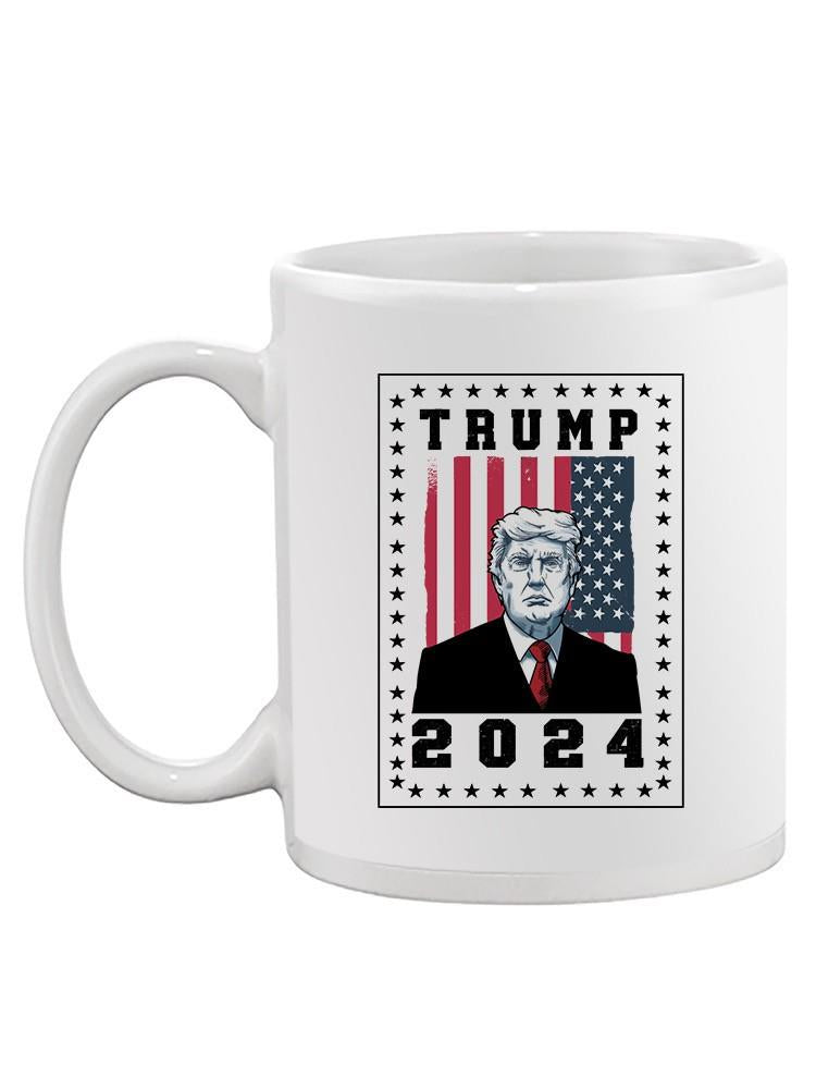 Trump American Flag 2024 Mug -SmartPrintsInk Designs